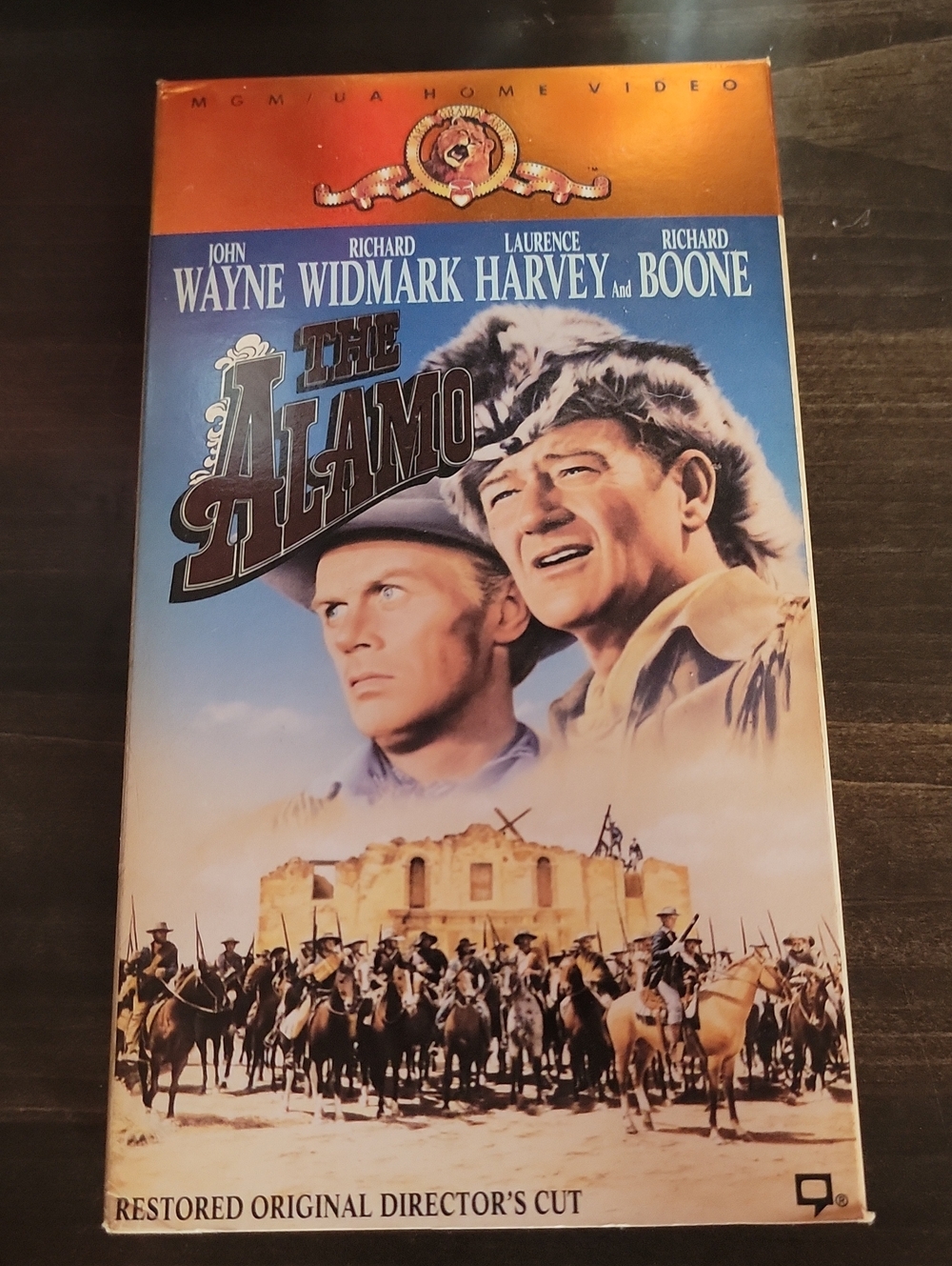 The Alamo Restored Original Director's Cut VHS Movie- Blue, Tan, Brown
